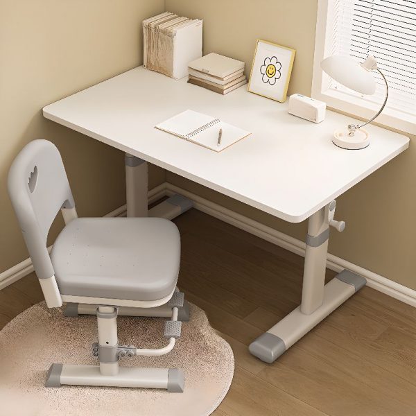 "Multi-levelled Timber White Kids Computer Desk"