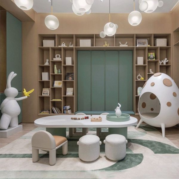 "Engineered Wood Kids Computer Desk in Whitewash in Modern Style"
