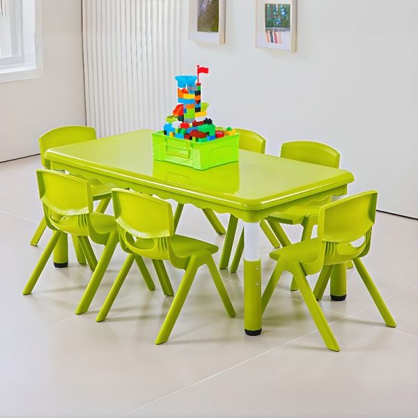 "Multi-levelled Pink/Butter Color/Lime Green Plastic Children Computer Desk"