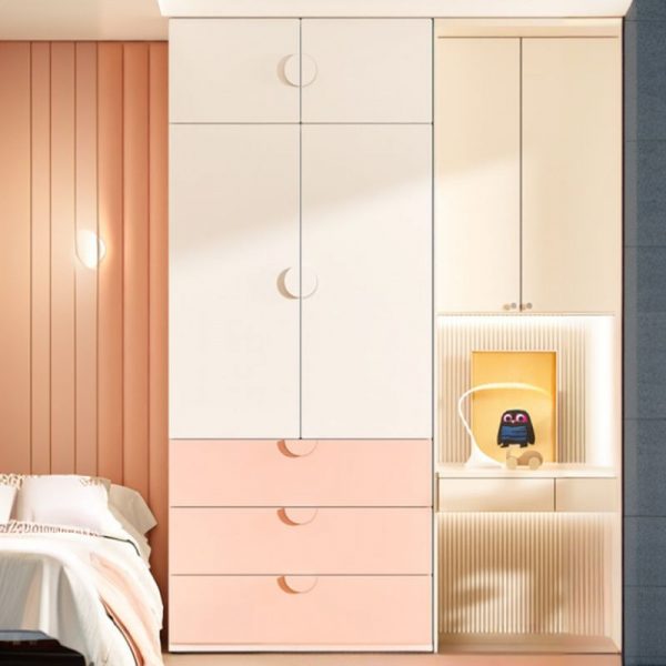 "Alloy Kids Wardrobe with Shelf, Clothing Rod, and Door"
