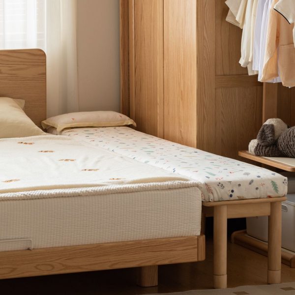"Modish Natural Finish Lumber Gender Neutral Standard Kids Bed with Coir"