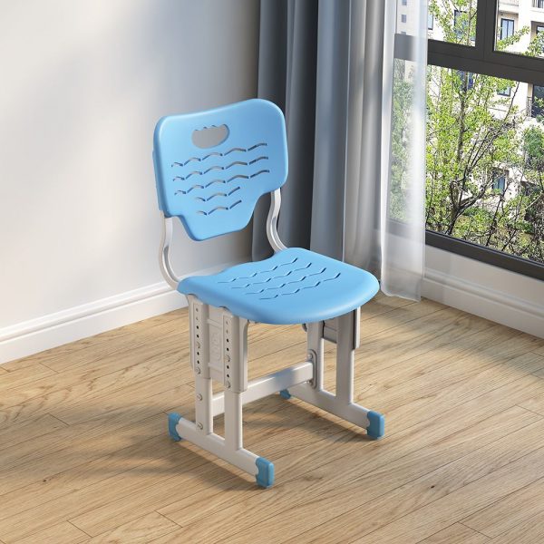 "Solid Color Wood/Plastic Kids Chair Adjustable Height Metal for Children's Activity"