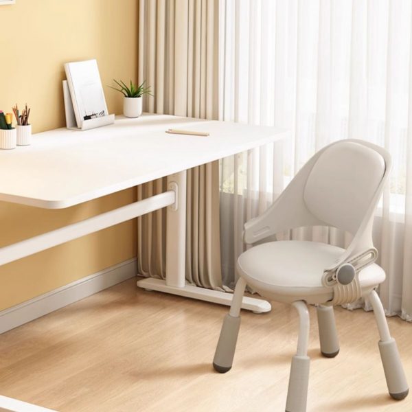 "Solid Color Adjustable Height Kids Chair Cotton Upholstered Chair(s) with Upholstered"