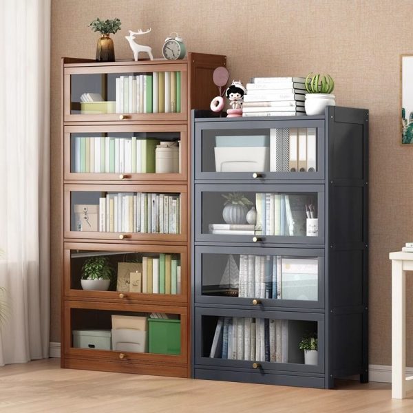 "Modish Wood Closed Back Scratch-defiant Unattached Standard Children's Bookshelf with 5 Shelves/4 Shelves/6 Shelves, 4 Doors/3 Doors/5 Doors"