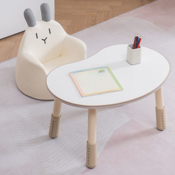 "Reclaimed Wood Kids Computer Desk in Chalk with Moves Up and Down"