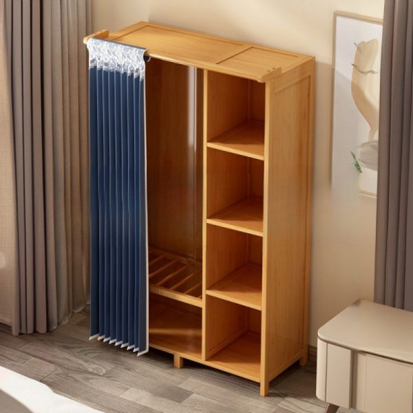 "Classic Kids Armoire with Wood Construction, Shelf, and Clothing Rod"