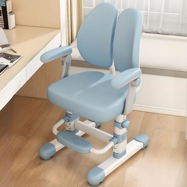 "Metal Upholstered Children's Chair with Adjustable Height and Solid Color for Kids Activity, Upholstered Chair(s)"