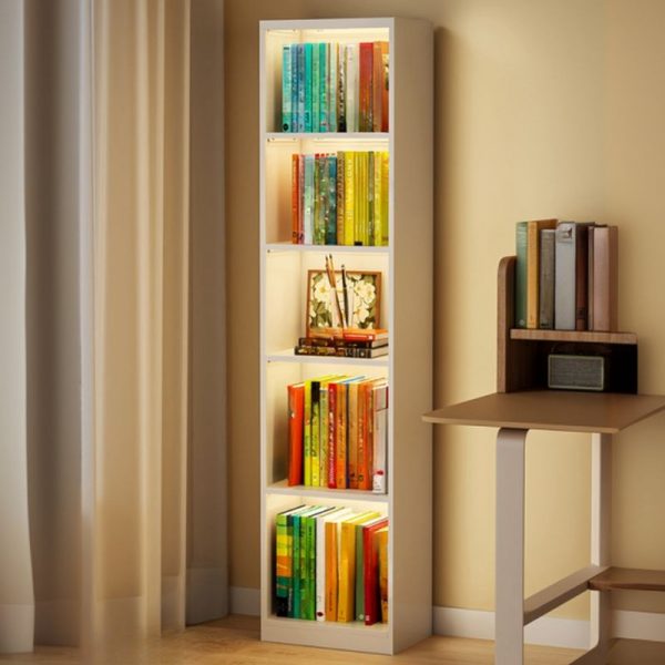 "Contemporary White Engineered Wood Closed Back Scratch-proof Standard Children's Bookshelf Unfixed with 5 Shelves/4 Shelves/3 Shelves"