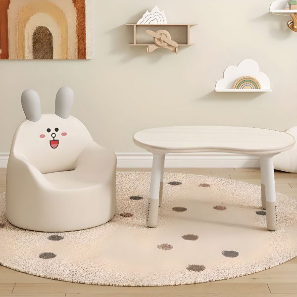 "Ivory Wood Hydrophobic Adaptable Height Kids Art Desk for Kids"